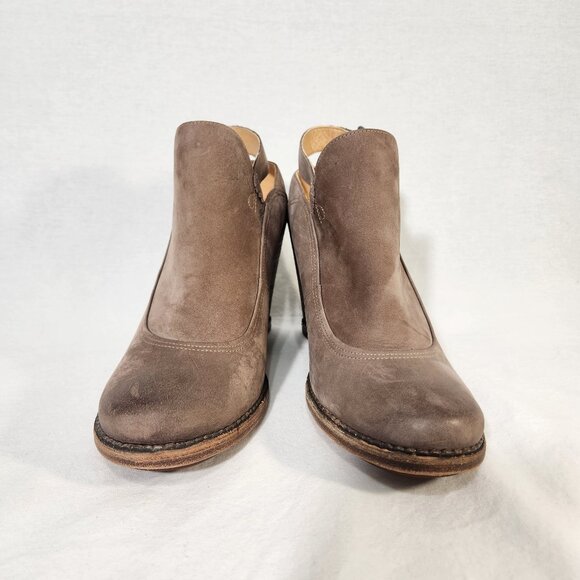 TIMBERLAND Marge Suede Slingback Bootie Taupe Gray Leather Block Heel Size 10. - Picture 2 of 16